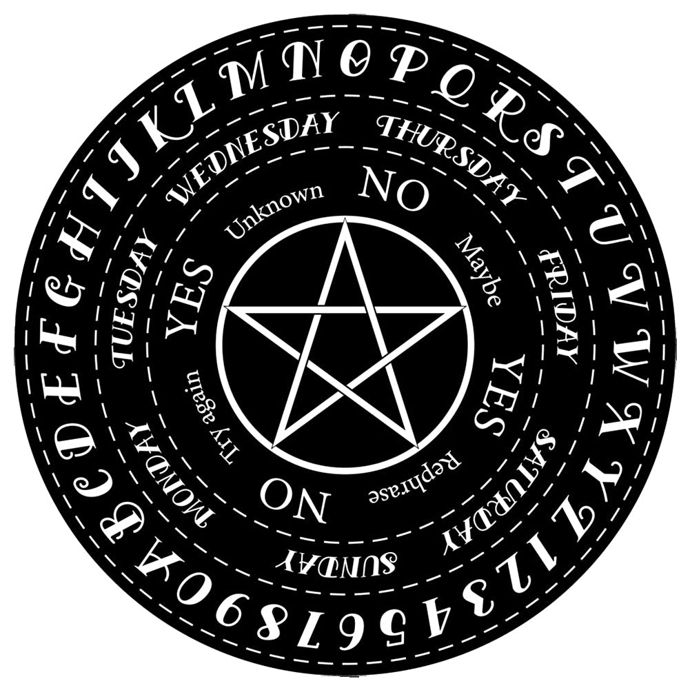 Wooden Pendulum Board Pentacle divination board for dowsing, spiritual guidance, and pendulum readings.