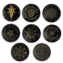 Wooden Pendulum Divination Board for dowsing, divination, and spiritual guidance practice.