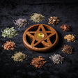 Wooden Pentacle incense burner for burning incense sticks during ritual and altar use