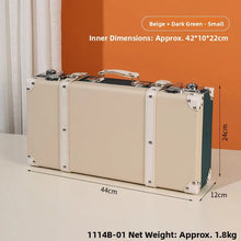 Wooden retro portable organizer box with handle for easy storage of makeup, desk supplies, and daily essentials.