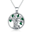 WOSTU 925 Sterling Silver Tree pendant necklace charm for everyday jewelry wear and meaningful gift giving.
