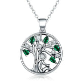 WOSTU 925 Sterling Silver Tree pendant necklace charm for everyday jewelry wear and meaningful gift giving.