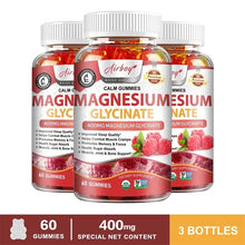 Xemenry Magnesium Glycinate Gummies berry flavor supplement for sleep support and muscle recovery.