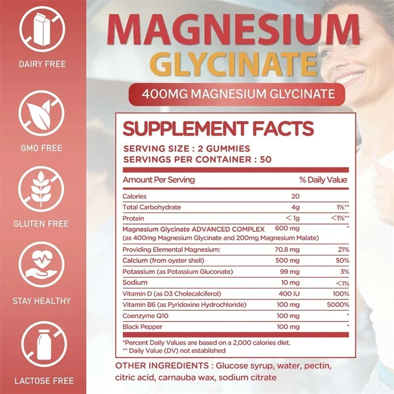 Xemenry Magnesium Glycinate Gummies supplement for bone strength, muscle comfort, and daily wellness.