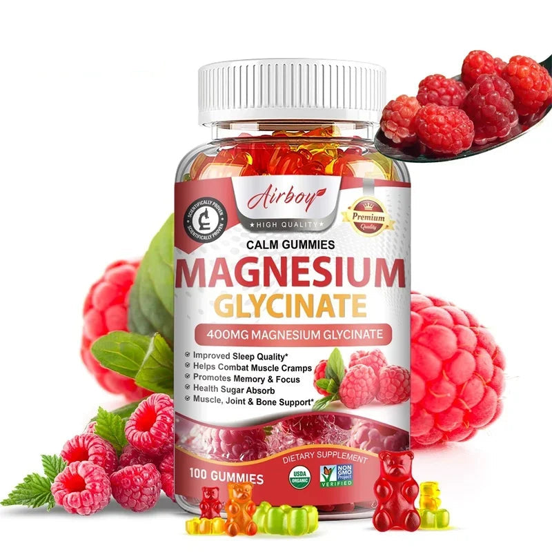 Xemenry Magnesium Glycinate gummies bottle for daily mineral support, relaxation routines, and overall wellness care.