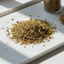 Yarrow Flower cut herbs 2oz pouch for herbal tea blending, botanical crafting, and traditional wellness use.