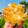 Yellow Phantom Quartz Crystal Cluster for meditation, home décor, and crystal collecting.