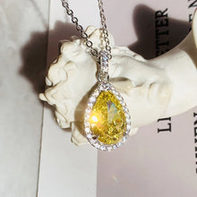 Yellow teardrop zirconia pendant for adding sparkle to evening looks, party wear, and everyday styling.