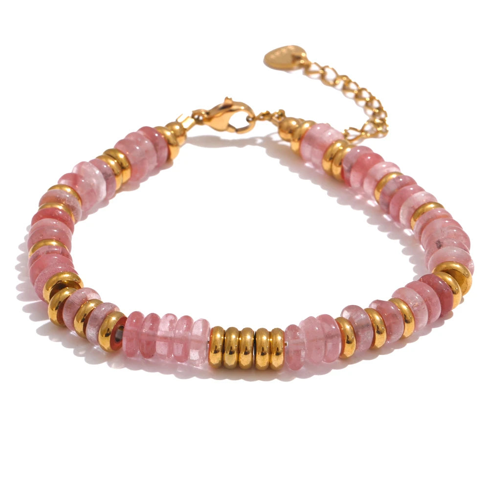 Yhpup beaded stone handmade bracelet for everyday outfit enhancement, wrist styling, and fashion accessory use.