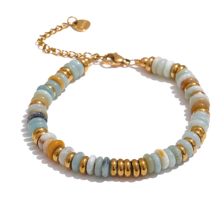 Yhpup colorful stone beads handmade bracelet for everyday wear, casual styling, and accessory layering.