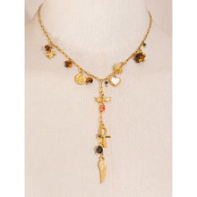 Yhpup Dragonfly Heart Cross charm pendant for layering with outfits, meaningful gifting, and everyday jewelry wear.