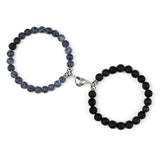 Yin yang style Magnetic Heart Couple Bracelets for symbolic partner connection, matching outfits, and daily wear.
