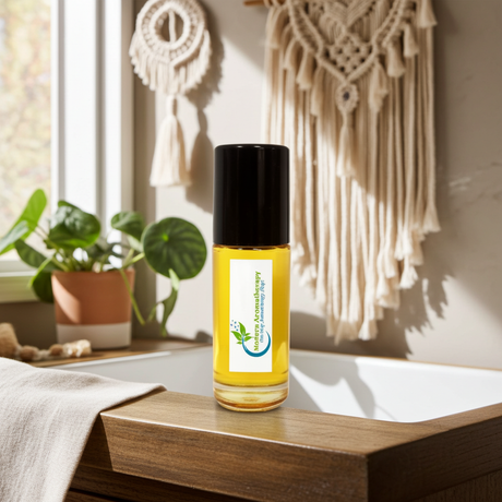 Ylang Ylang Body Oil bottle for moisturizing skin, softening dry areas, and daily body care.