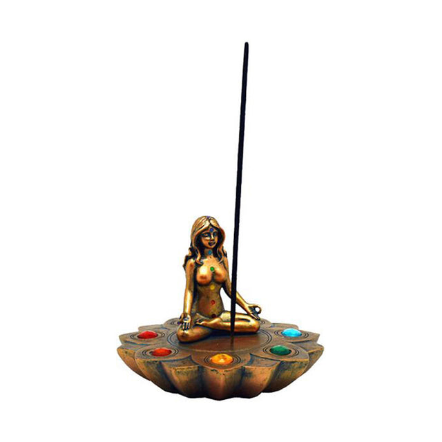 Yoga 7 Chakras incense burner for burning incense sticks during meditation and yoga practice