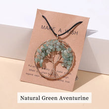 Yoga chakra Tree of Life pendant necklace for meditation practice, energy balance, and spiritual fashion use.