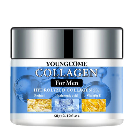 YOUNGCOME Men's moisturizing firming face cream for daily skin care, facial hydration, and smoother-looking aging skin.