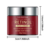 YOUNGCOME Retinol Firming Face Cream red jar with silver lid for daily anti-aging and lifting facial skincare.