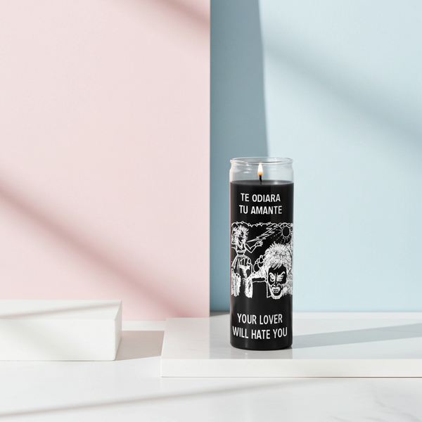 Your Lover Will Hate You black 7 day candle for breakup intention work, candle rituals, and spiritual spell use.