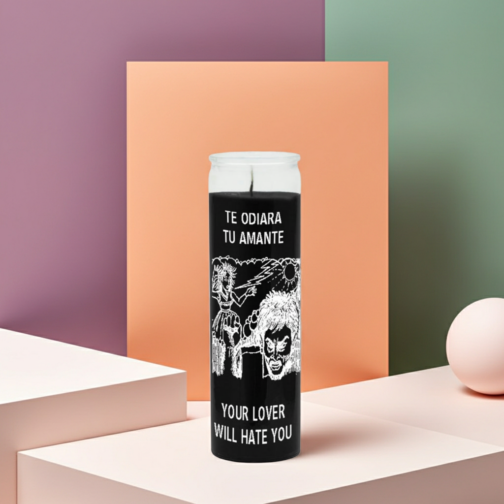 Your Lover Will Hate You black jar candle for spiritual spellwork, relationship crossing, and ritual practice.