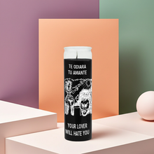 Your Lover Will Hate You black jar candle for spiritual spellwork, relationship crossing, and ritual practice.
