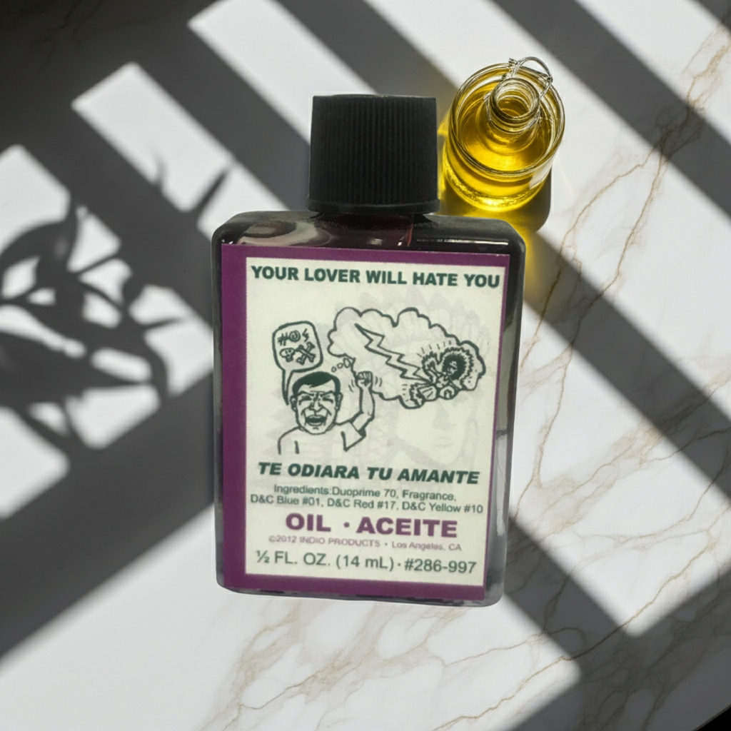 Your Lover Will Hate You Wish Oil ritual oil bottle for separation spells, relationship crossing, and ceremonial practice.