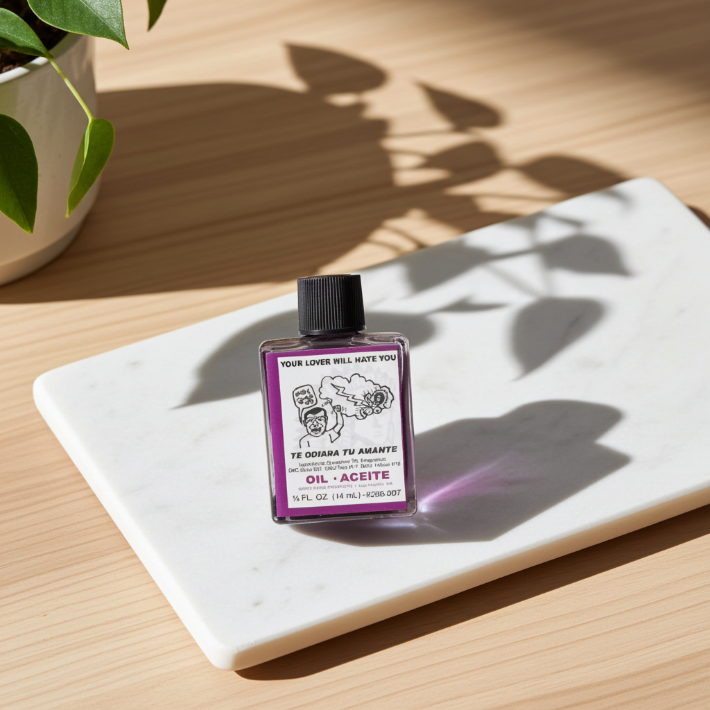 Your Lover Will Hate You Wish Oil spiritual oil bottle for breakup rituals, banishing work, and spell use.