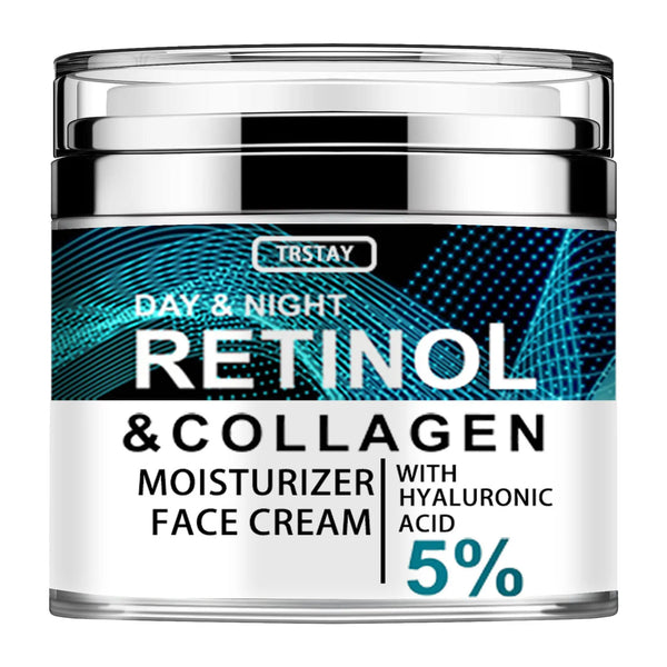 YRFKT Collagen Retinol Hyaluronic Acid Face Cream for moisturizing, firming, and daily anti-aging skincare.