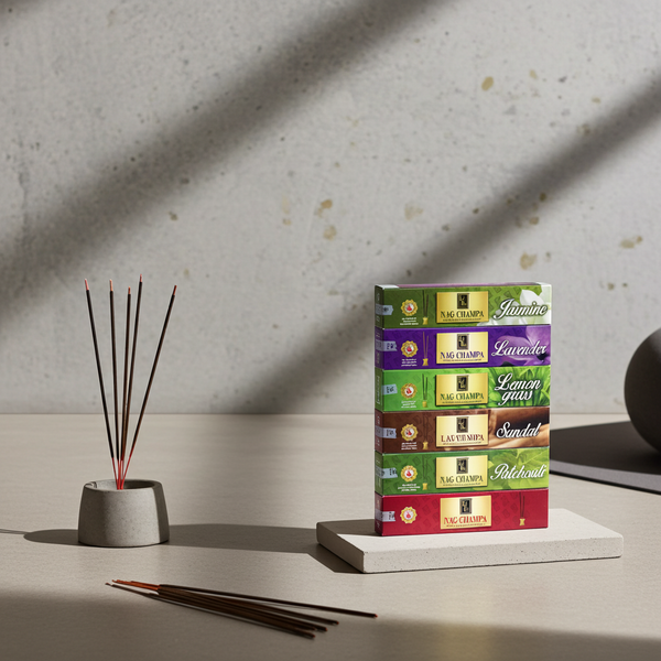 Zed Black Nag Champa assorted incense pack with six fragrance varieties