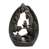 Zen Buddha Waterfall Backflow Incense Burner with cascading smoke waterfall for aromatherapy and spiritual décor.