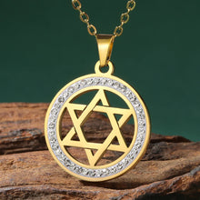 Zircon Star & Tree of Life gem pendant charm for necklace styling, symbolic wear, and fashion accessory use.