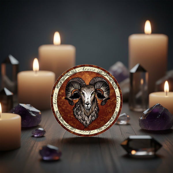 Zodiac Aries sticker, 3 inch decal for laptops, journals, and water bottles