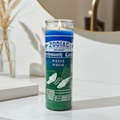Zodiac Pisces 7 Day Candle glass prayer candle for meditation, spiritual rituals, and zodiac altar use.
