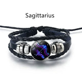 Zodiac themed luminous PU bracelet for horoscope fashion, daily styling, and personal accessory use.