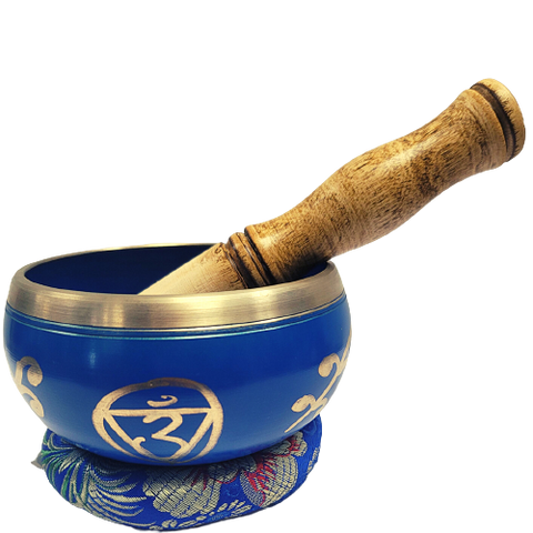 3.5" Blue Tibetan Singing Bowl for Meditation