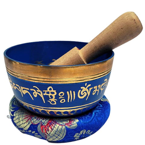 Tibetan Singing Bowl Set Blue