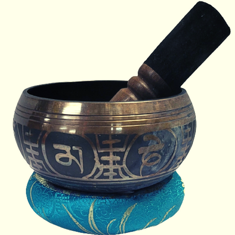 Black Tibetan Singing Bowl for Meditation