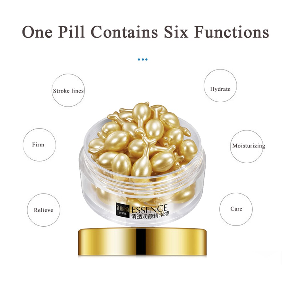 24K Gold Niacinamide Anti-Wrinkle Serum Set face capsules for daily brightening and skin nourishment.