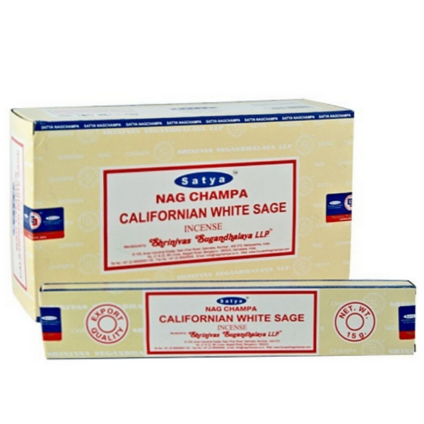 Satya Nag Champa California White Sage Incense Sticks 1 Box