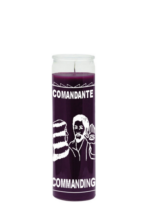 Commanding black candle (purple) 1 color 7 day candle