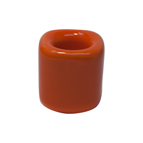 Chime Candle Holder - Orange Porcelain