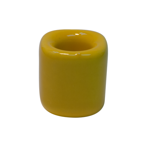 Chime Candle Holder - Yellow Porcelain