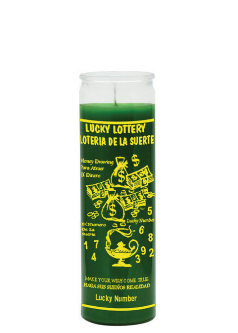 Lucky lottery (green) 1 color 7 day candle
