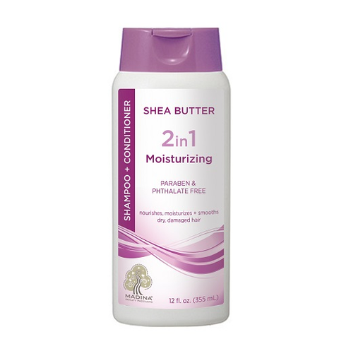 Madina Shea Butter 2 in 1 Moisturizing Shampoo + Conditioner
