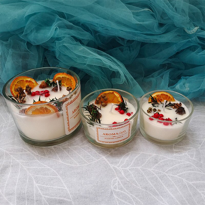 Glass Cup Soy Wax Scented Candles