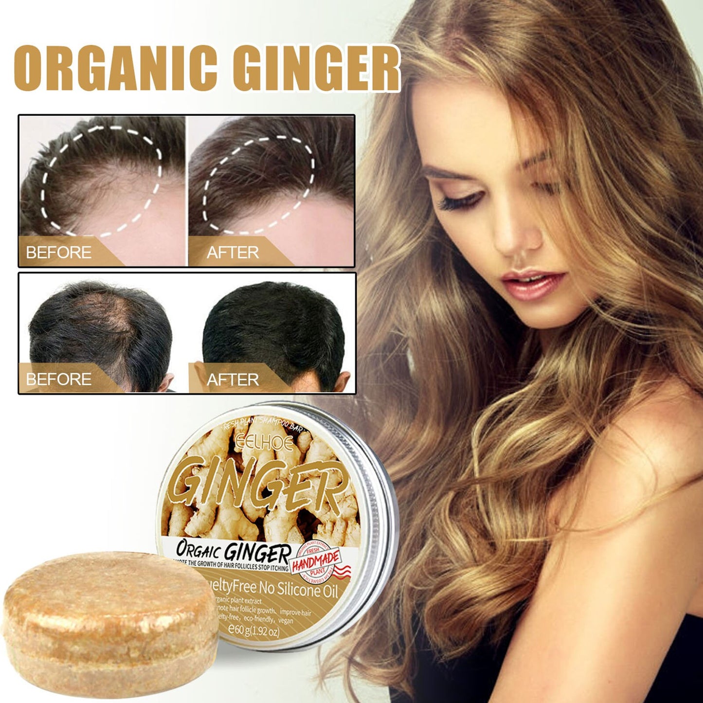 Organic Ginger Shampoo Bar