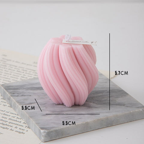 3D Spiral Curve Scented Candles