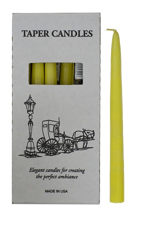 Yellow Tapers 10", Box of 12