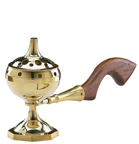 Brass censor burner with handle 7 inch