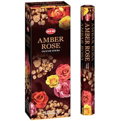 Hem Amber Rose Incense, 20 sticks pack