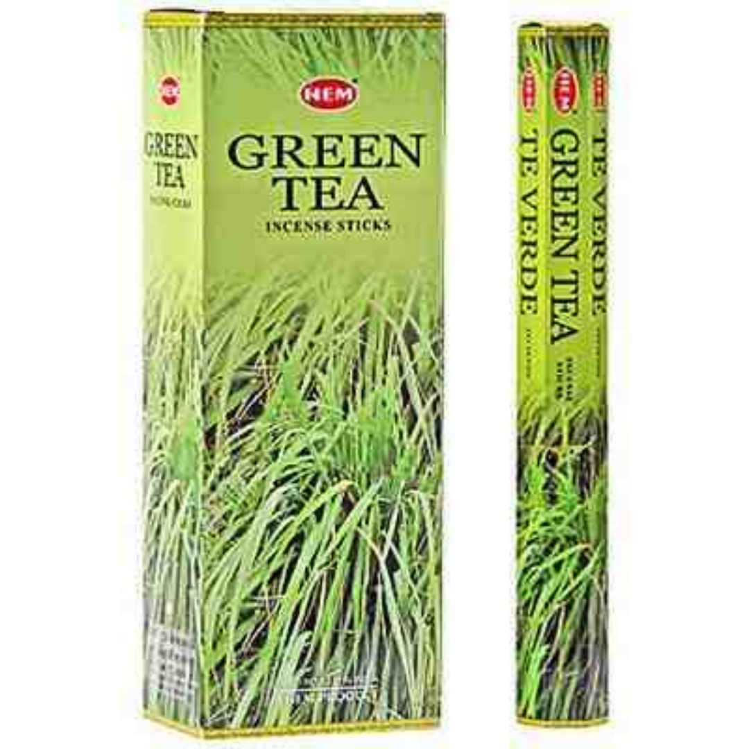 Hem Hexa Green Tea Incense, 20 Sticks Pack